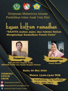 Himpunan Mahasiswa Jurusan Pendidikan Islam Anak Usia Dini FITK IAIN Syekh Nurjati Cirebon Mengadakan Kajian Kultum Ramadhan