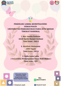Mahasiswa Jurusan Pendidikan Islam Anak Usia Dini Meraih Juara 1 Lomba Microteaching