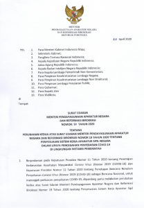 Surat Edaran Rektor Tentang Memperpanjang Masa Kerja di Rumah di Lingkungan IAIN Syekh Nurjati Cirebon